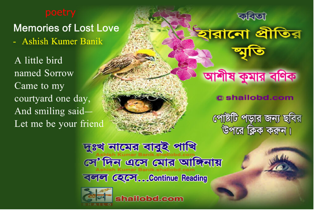 Poetry - Memories of Lost Love (হারানো প্রীতির স্মৃতি)